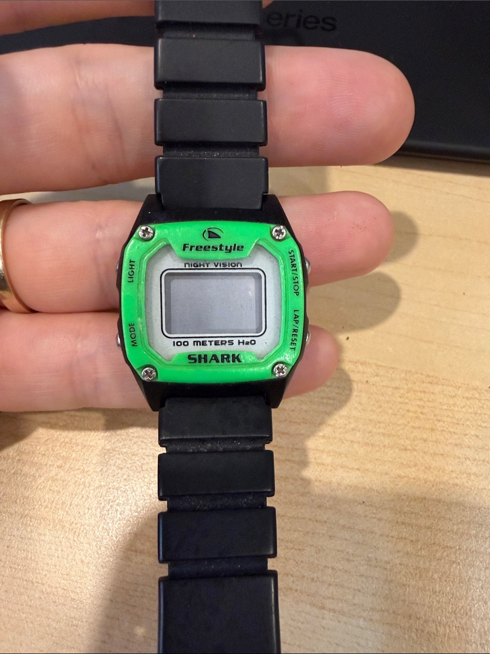 Freestyle Shark Watch - Green Bezel with Black Strap shark classic mid A126-08